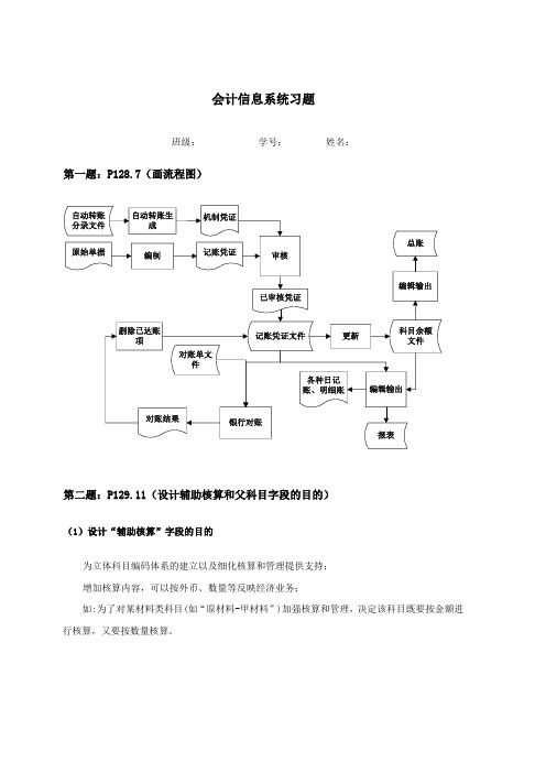 会计信息系统习题