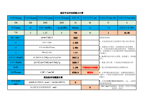 板柱节点冲切承载力计算