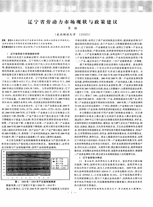 辽宁省劳动力市场现状与政策建议