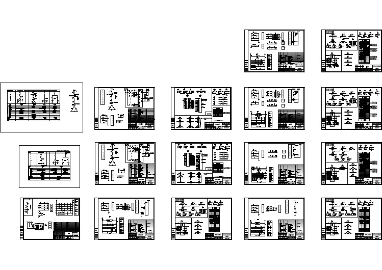 非常实用的低压成套配电柜GGD原理图全套CAD图设计