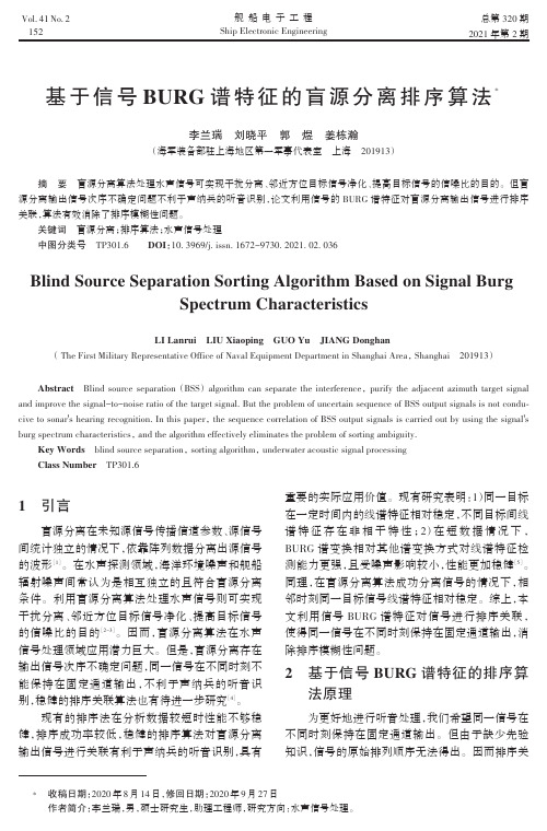 基于信号BURG谱特征的盲源分离排序算法