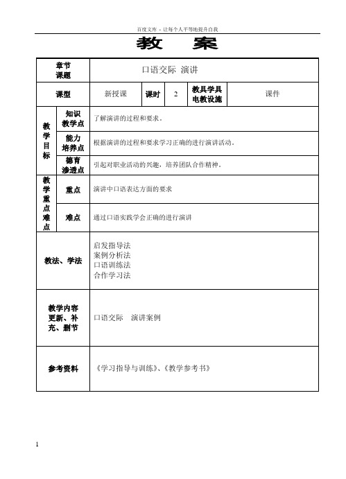 口语交际演讲