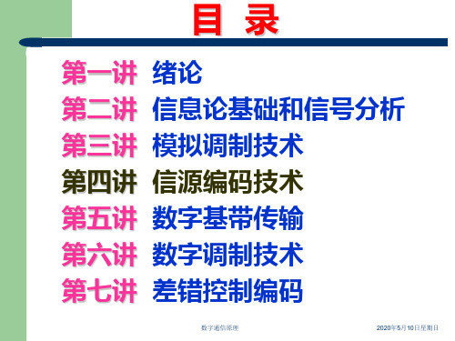 通信原理——信源编码技术