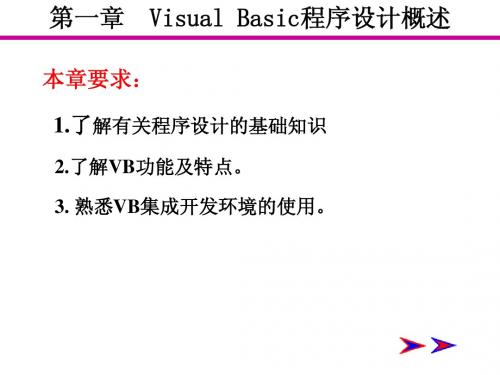 第1章 Visual Basic6.0 概述