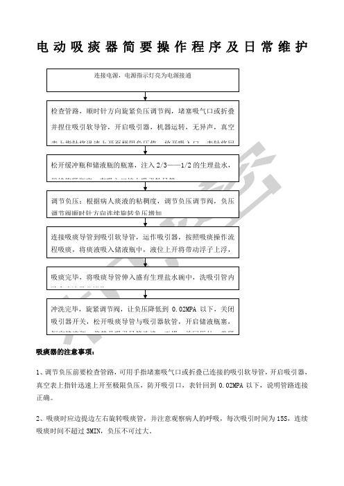 电动吸痰器操作流程