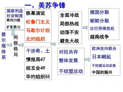 人教版高三历史必修一一轮复习课件：多极化趋势阶段(共16张PPT)