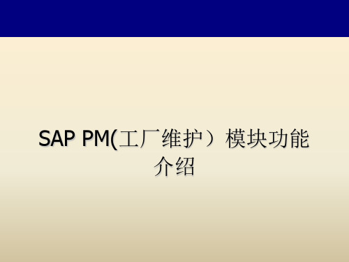 SAP-PM-模块培训教材