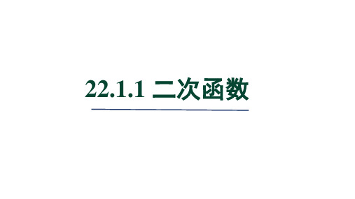 人教版九年级数学上册第22章 二次函数1 二次函数