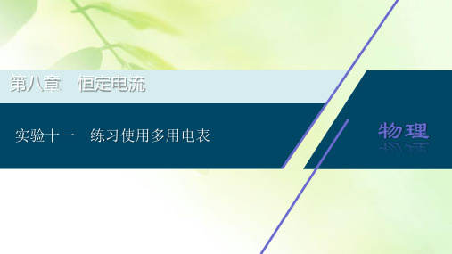 2021版高考物理(基础版)一轮复习课件：第八章 6 实验十一 练习使用多用电表