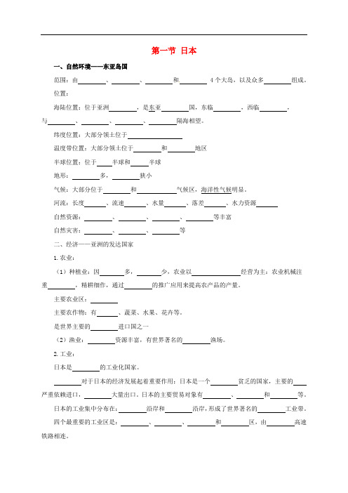 北京市八年级地理下册 第七章 认识国家知识点清单 中图版