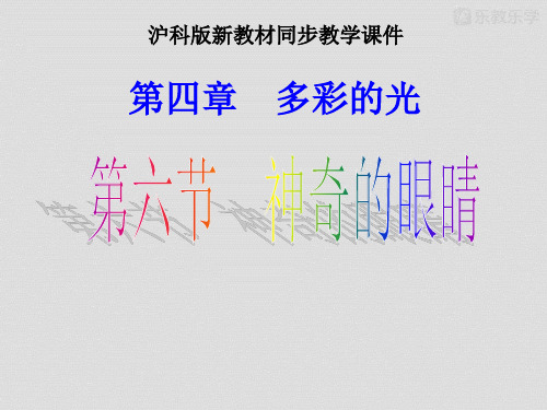 沪科版物理八年级《4.6神奇的眼睛》ppt+flash课件(1)