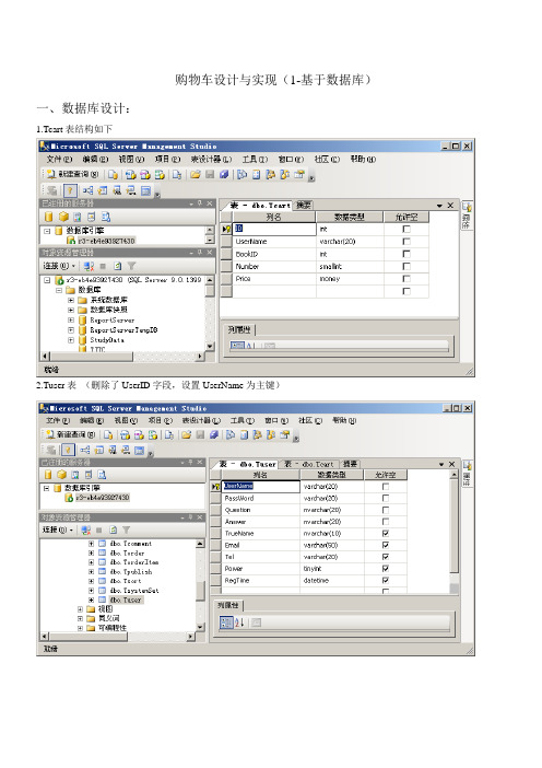 购物车设计与实现(1-基于数据库)