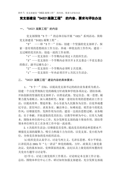 党支部建设党支部建设5432154321凝聚工程凝聚工程的