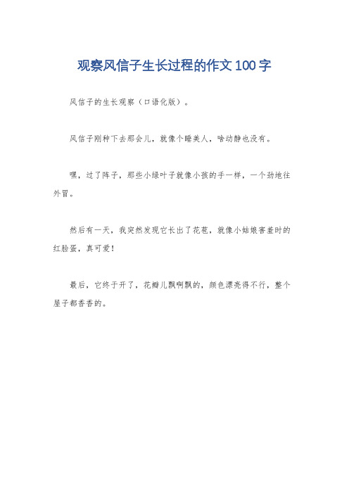 观察风信子生长过程的作文100字