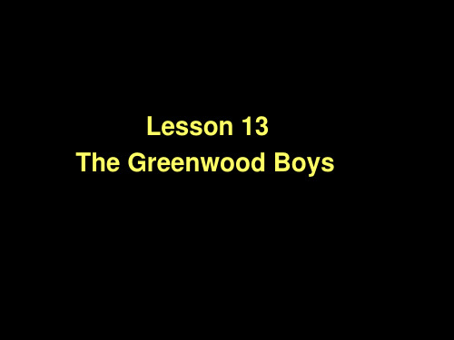 新概念英语第二册第13课_the_greenwood_boys_绿林少年