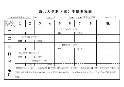 西北大学职(继)学院课程表 - zjxynwueducn