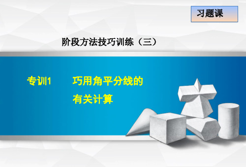 七年级数学专训1-巧用角平分线的有关计算