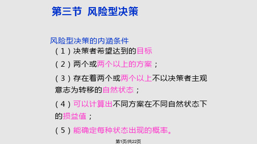 风险型决策决策树PPT课件