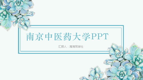 南京中医药大学专用-清新风格-PPT模板