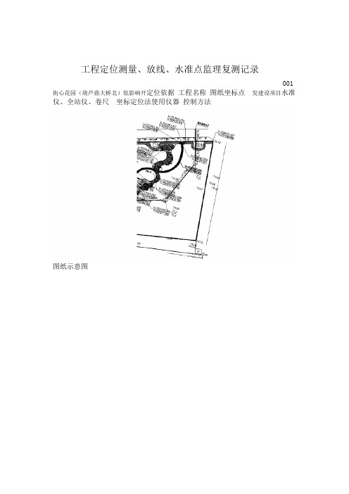 工程定位测量及复核记录