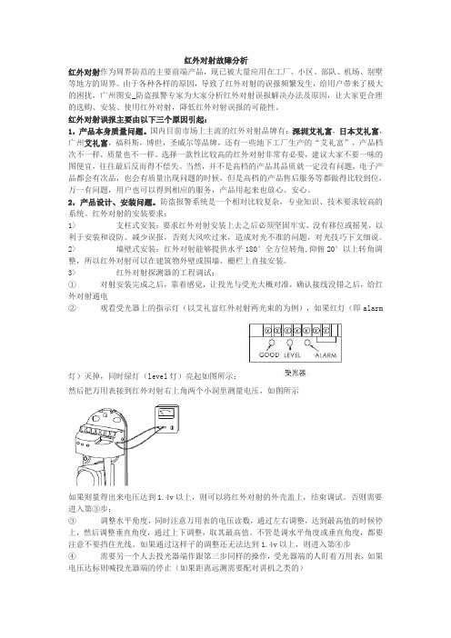 红外对射故障分析2003