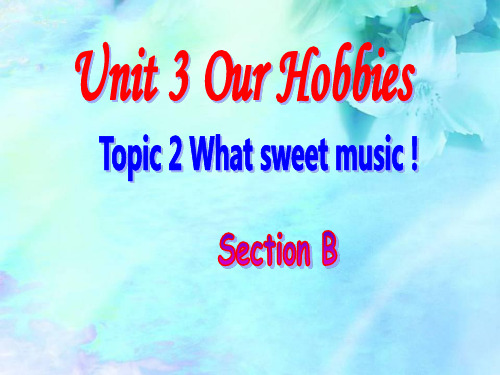 仁爱版八年级英语上Unit 3 Topic 2 what sweet music Section B (1)