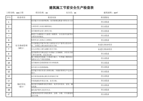 建筑施工节后复工安全生产检查表(5)