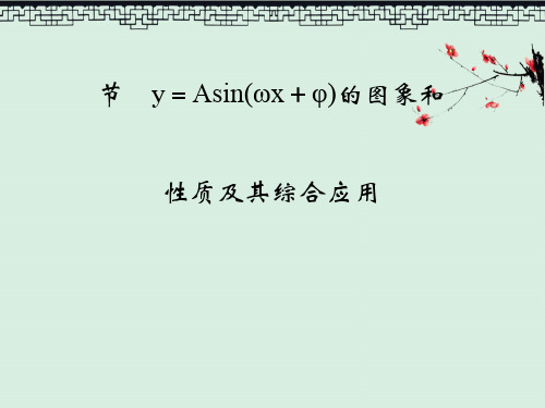 高考数学一轮总复习课件第四章 第三节y=Asin(ωx+φ)的图象和性质及其综合应用