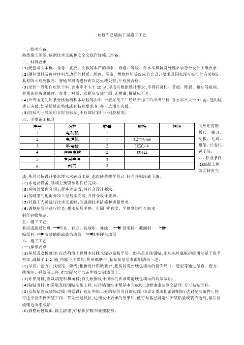 硬包布艺墙面工程施工工艺