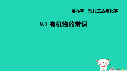 2024九年级化学下册第9章现代生活与化学9.1有机物的常识习题课件科粤版 (1)