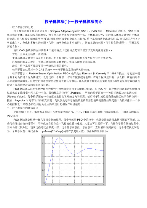 粒子群算法详解matlab代码