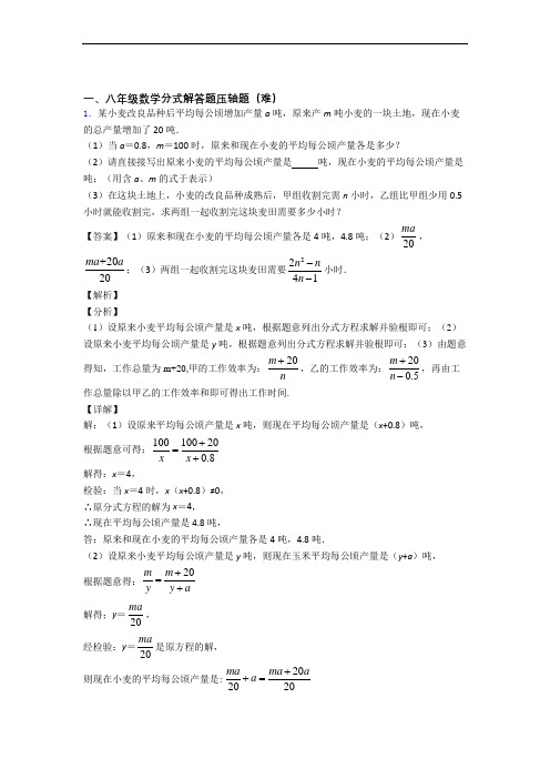 成都市盐道街中学数学分式解答题(篇)(Word版 含解析)