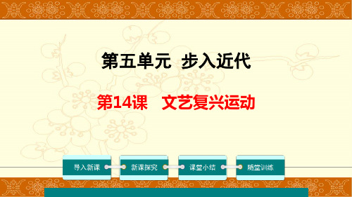 人教部编版九年级上册历史课件第14课文艺复兴运动共35张PPT