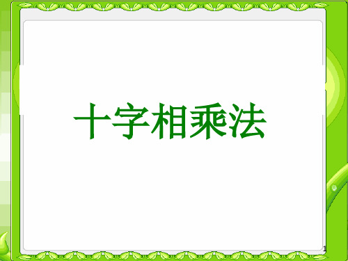 十字相乘法因式分解(微课)课件