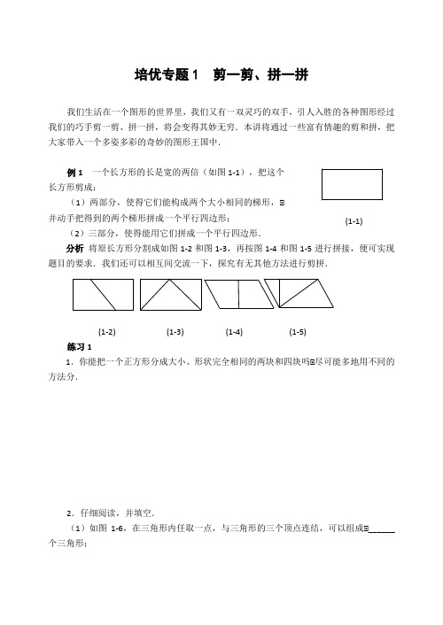 培优专题1剪一剪、拼一拼(含答案)-