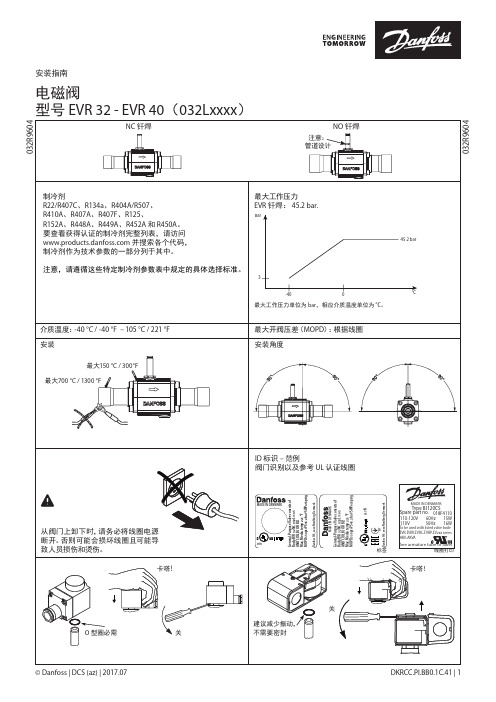 ID标识–范例阀门识别以及参考UL认证线圈