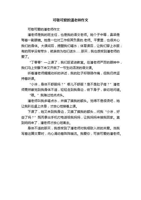 可敬可爱的潘老师作文