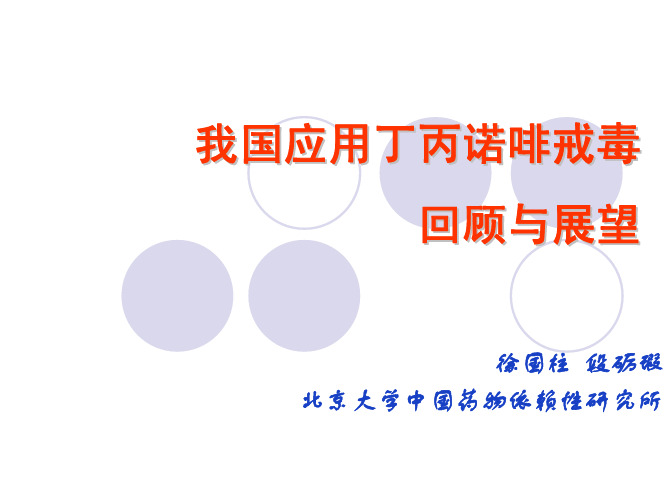 我国应用丁丙诺啡戒毒