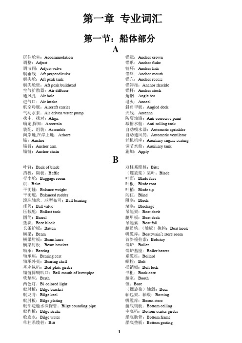 修造船舶实用英语手册资料