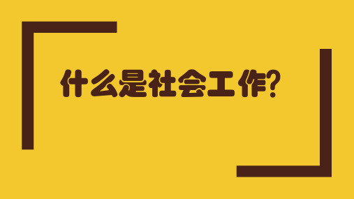 1-什么是社会工作？(精)