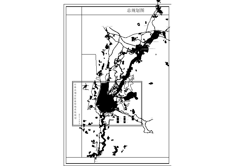 【设计图纸】石林县城绿地规划图(精选CAD图例) 