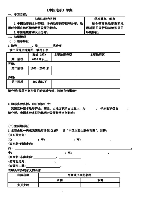 中国的地形学案