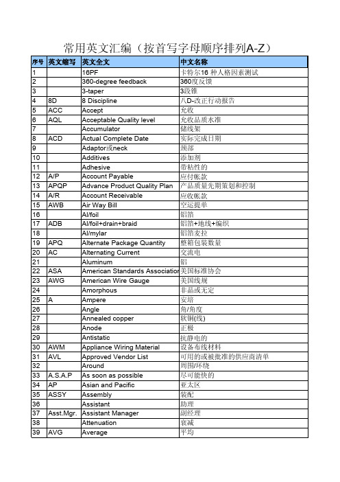 连接器、线束工作常用术语