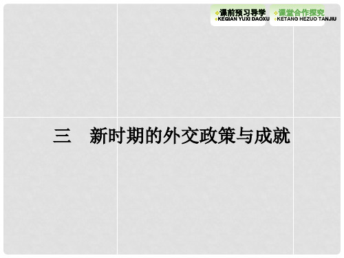 高中历史 5.3新时期外交政策与成就课件 人民版必修1