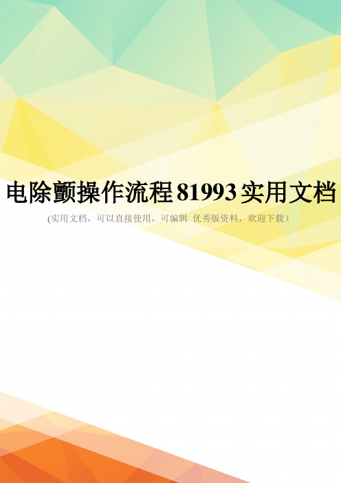 电除颤操作流程81993实用文档