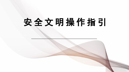 安全文明操作指引