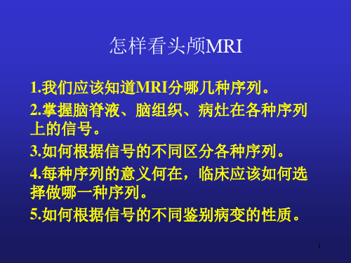 如何看头颅MRI