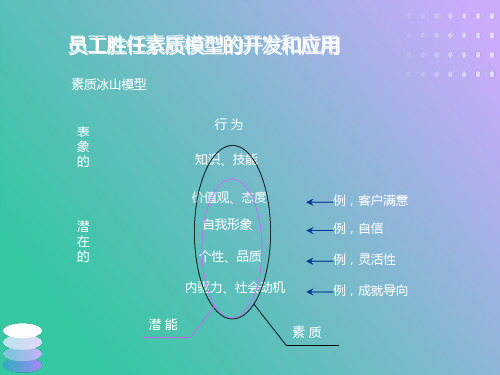 员工胜任素质模型的开发和应用