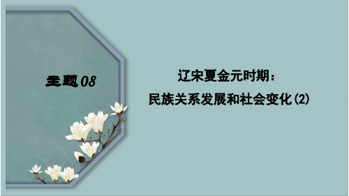 主题08  辽宋夏金元时期：民族关系发展和社会变化(2)2023年中考历史一轮复习课件(部编版)