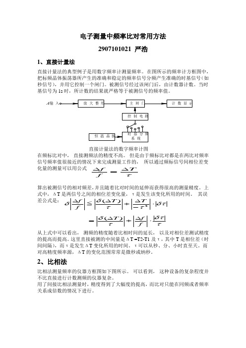 频率比对常用方法